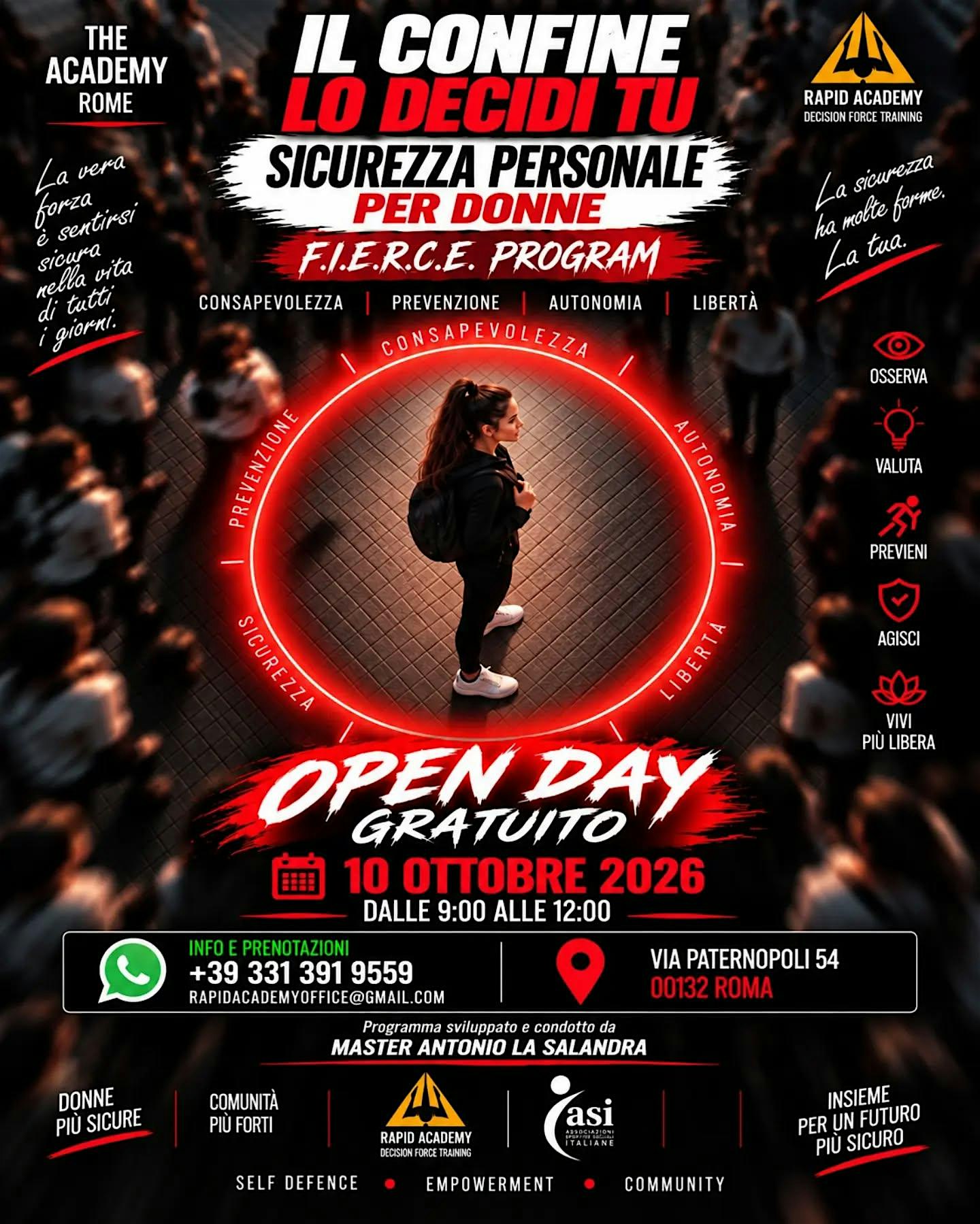 OPEN DAY SICUREZZA PERSONALE PER DONNE