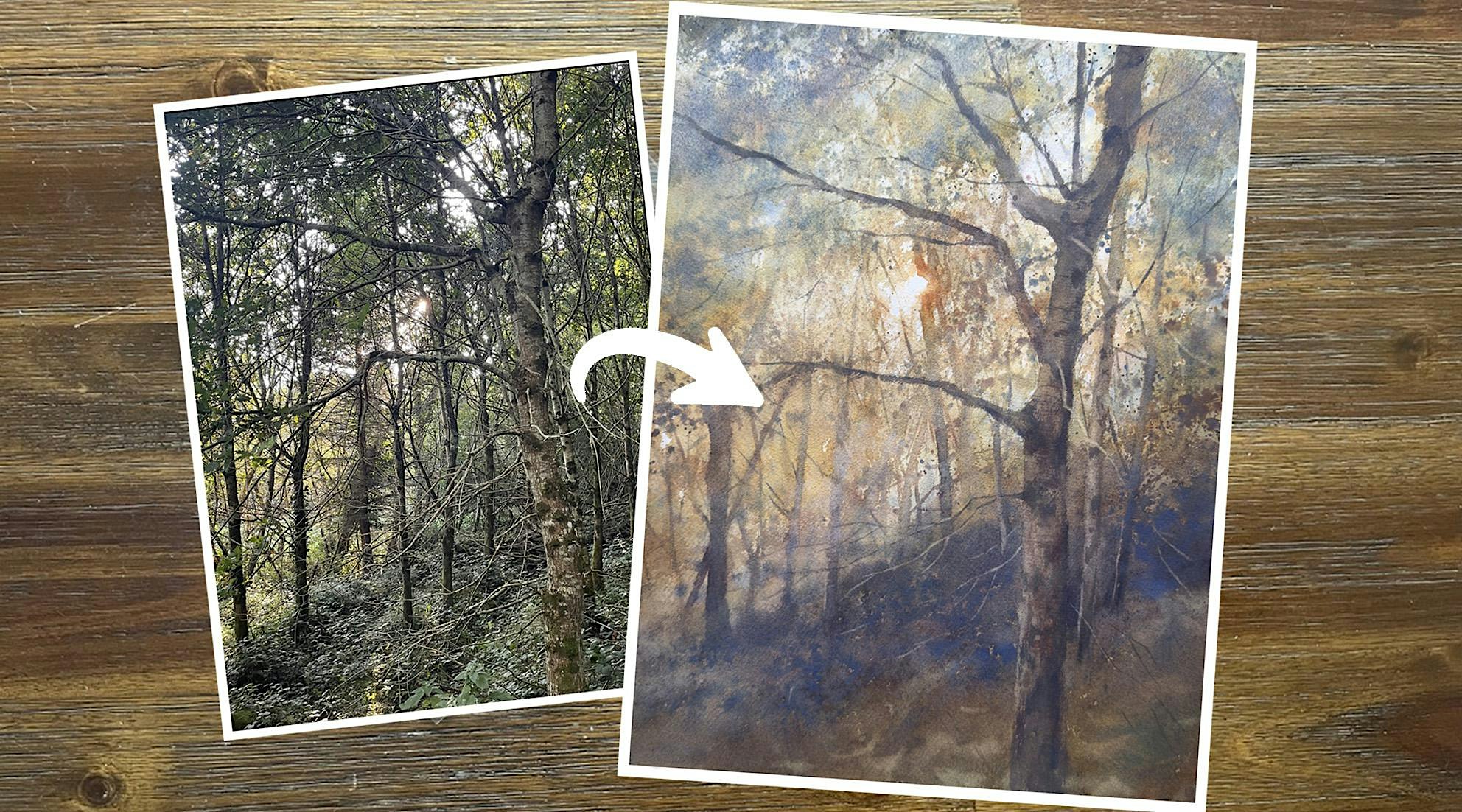 Paint a Forest Scene  in Watercolour