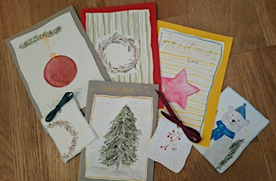 Kartenmalerei mit Aquarell