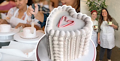 HTX Cake Decorating Experience: Holiday Sweater Heart Cake