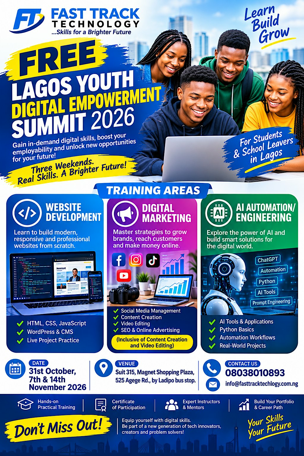 FREE LAGOS YOUTH DIGITAL EMPOWERMENT SUMMIT 2026