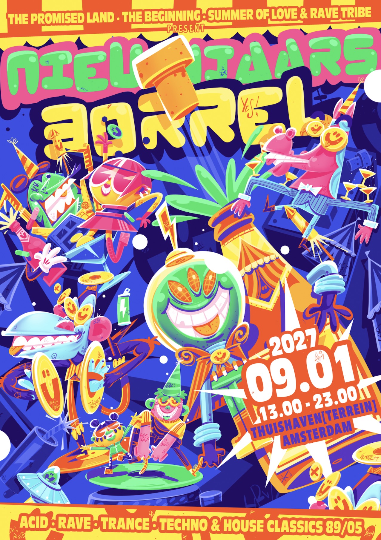 De Nieuwjaarsborrel 2027 - Acid, rave, trance, techno & house classics 89/05