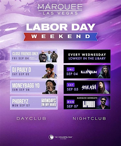 LABOR DAY PARTY | DJ PAULY | MARQUEE MONDAYS
