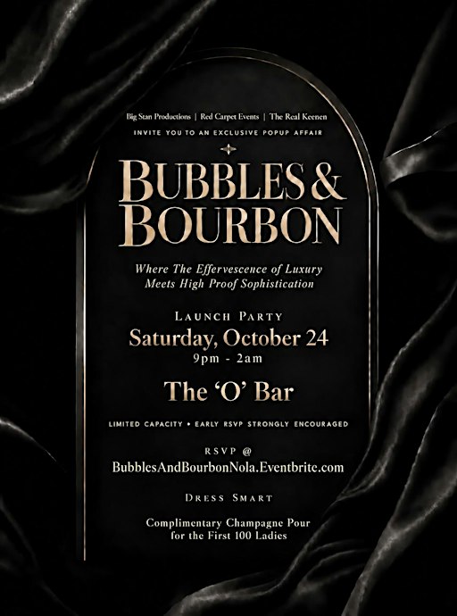 BUBBLES & BOURBON  - An Ultra Exclusive Popup Affair