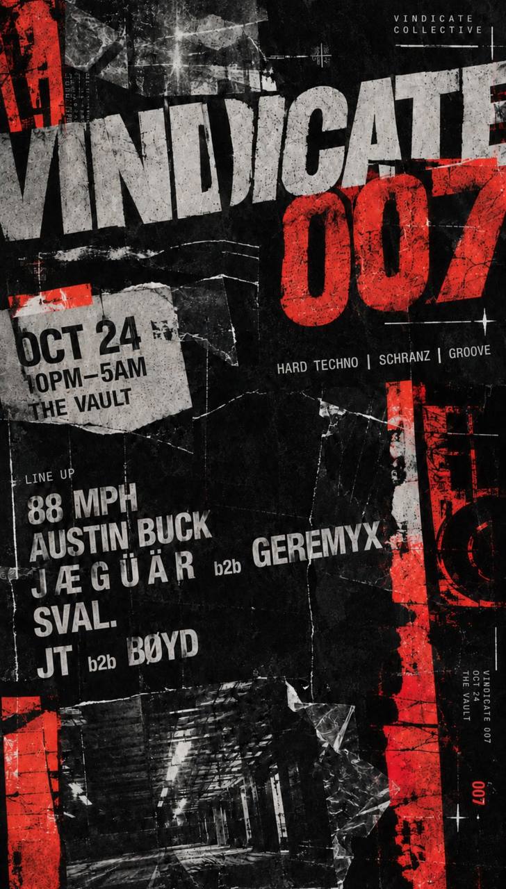 VINDICATE 007 - Hard Techno, Schranz & Groove