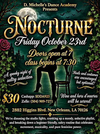 Nocturne: A spooky ladies night filled with sultry and seduction.