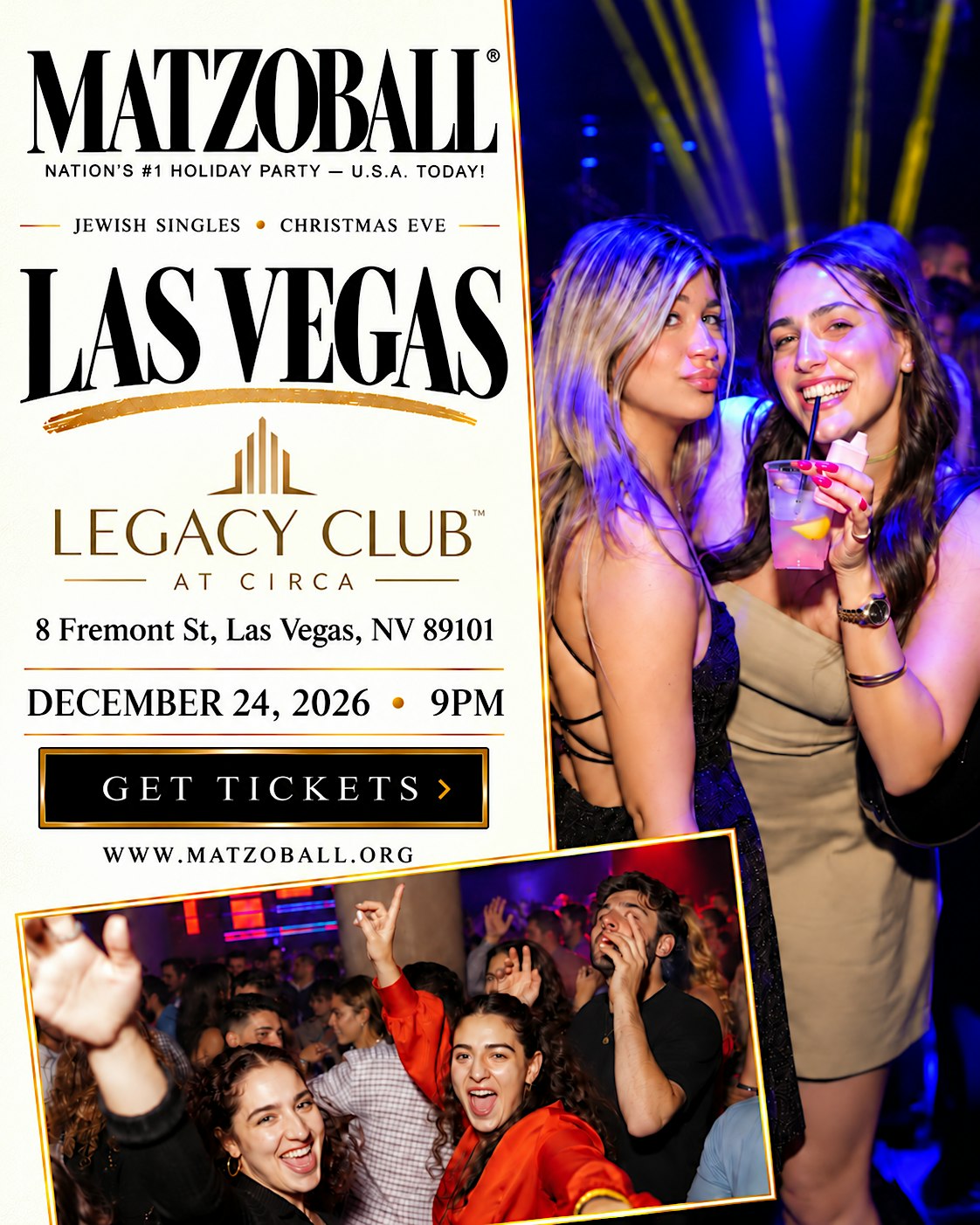 MATZOBALL® LAS VEGAS XMAS EVE ages 21-49 December 24, 2026