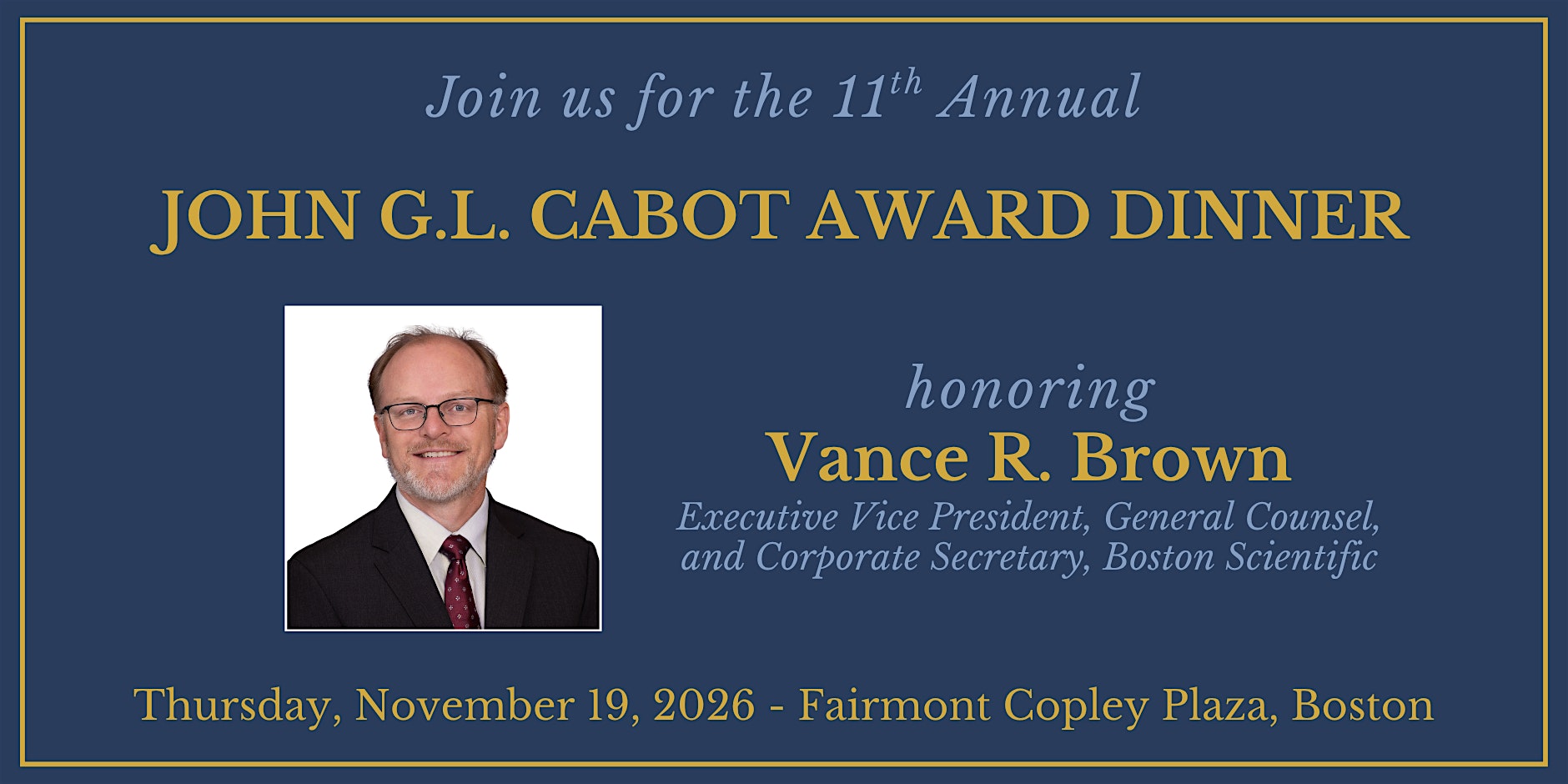 John G.L. Cabot  Award Dinner