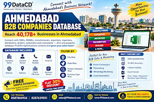 Download Verified 40178 Ahmedabad Companies List with Free Sample