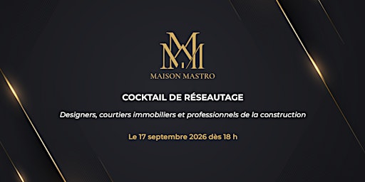 Cocktail de réseautage - design, immobilier, construction