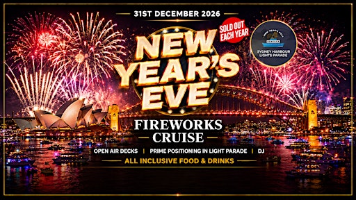 MV Sydney | NYE Fireworks Cruise | All Inclusive | Open Air Viewing Decks