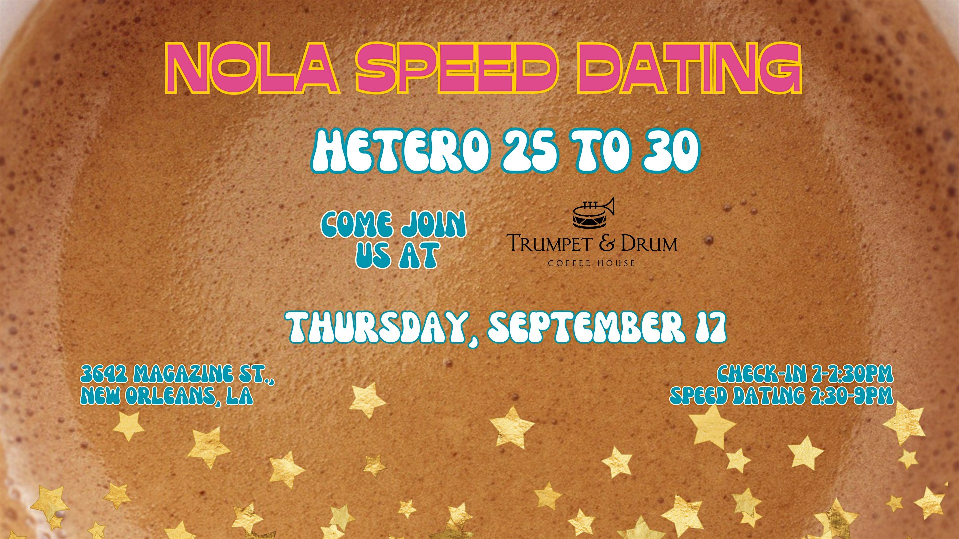 9/17 - NOLA Speed Dating @  Trumpet & Drum
