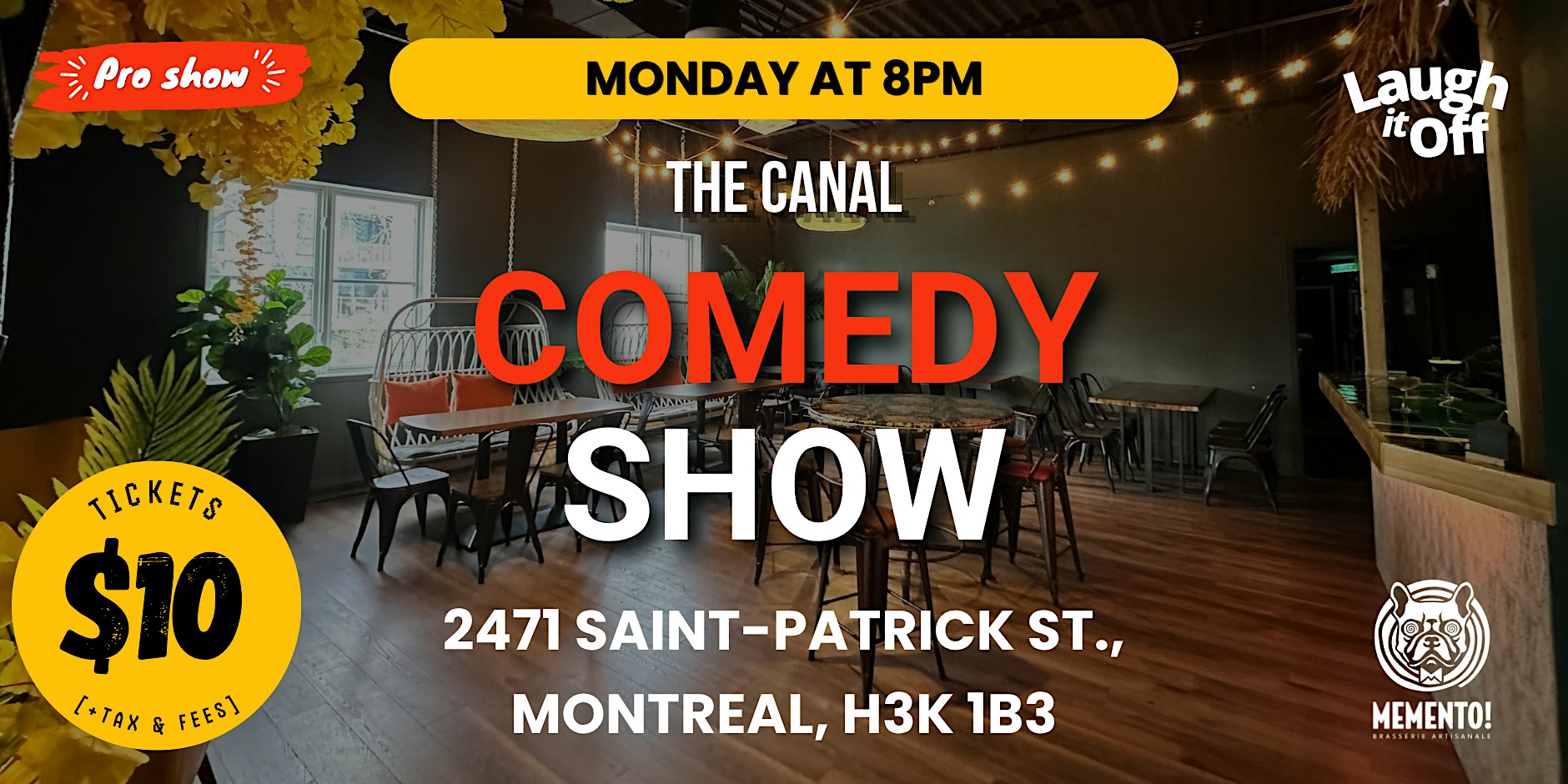 The Canal Comedy Show in Montreal | MONDAY Pro Stand-Up Comedy, November 2