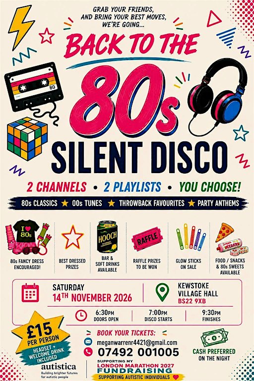 Charity Silent Disco - Back to the 80s