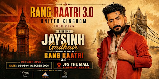 Rang Ratri 3.0 with Jaysinh Gadhvi (Friday - 2nd Oct)