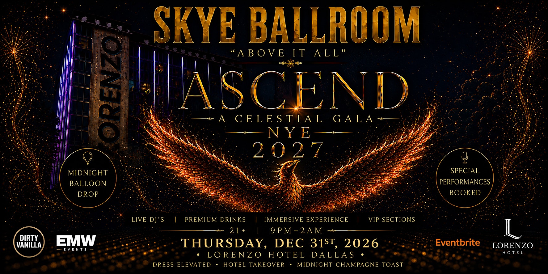 ASCEND: A CELESTIAL GALA NYE AT LORENZO