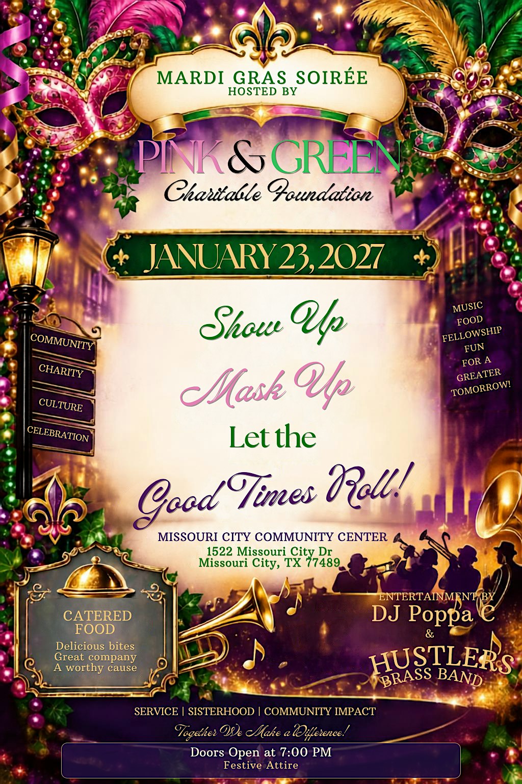 2027 Pink & Green Mardi Gras Soirée
