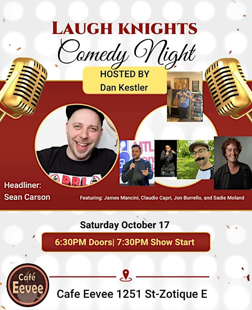 LAUGH KNIGHTS COMEDY PRESENTS: OCTOBER EDITION WITH SEAN CARSON