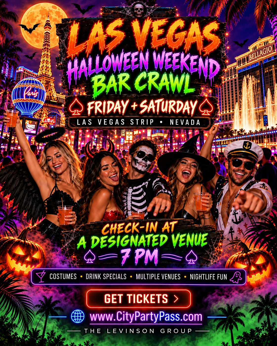Weekend 2 Day Party Pass Las Vegas Experience Crawl