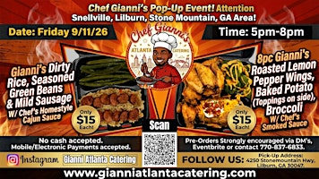 Chef Gianni's Pop-Up Event — Snellville/Lilburn/Stone Mountain, GA