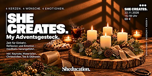 My Adventsgesteck. 4 Kerzen. 4 Wünsche. 4 Emotionen. By Sheducation DUS: