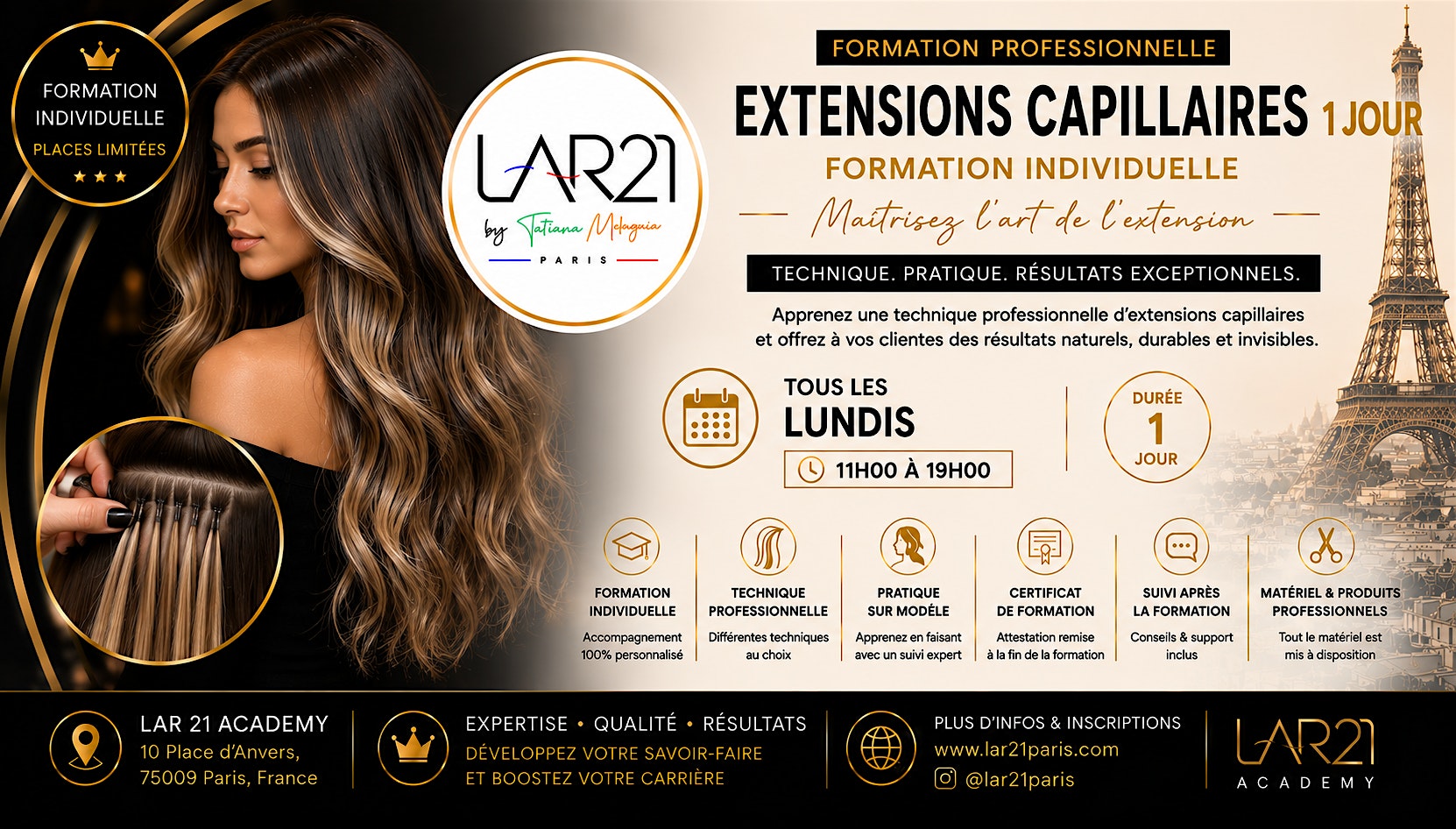 Formation Balayage Professionnel 1  Jour à Paris | LAR 21 Academy