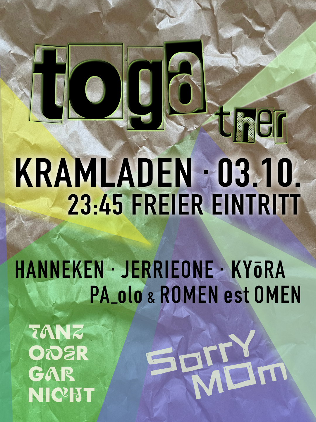 TOGAther // SORRY MOM x TANZ ODER GAR NICHT