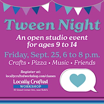 Tween Night craft workshop in Montgomery County, Md.