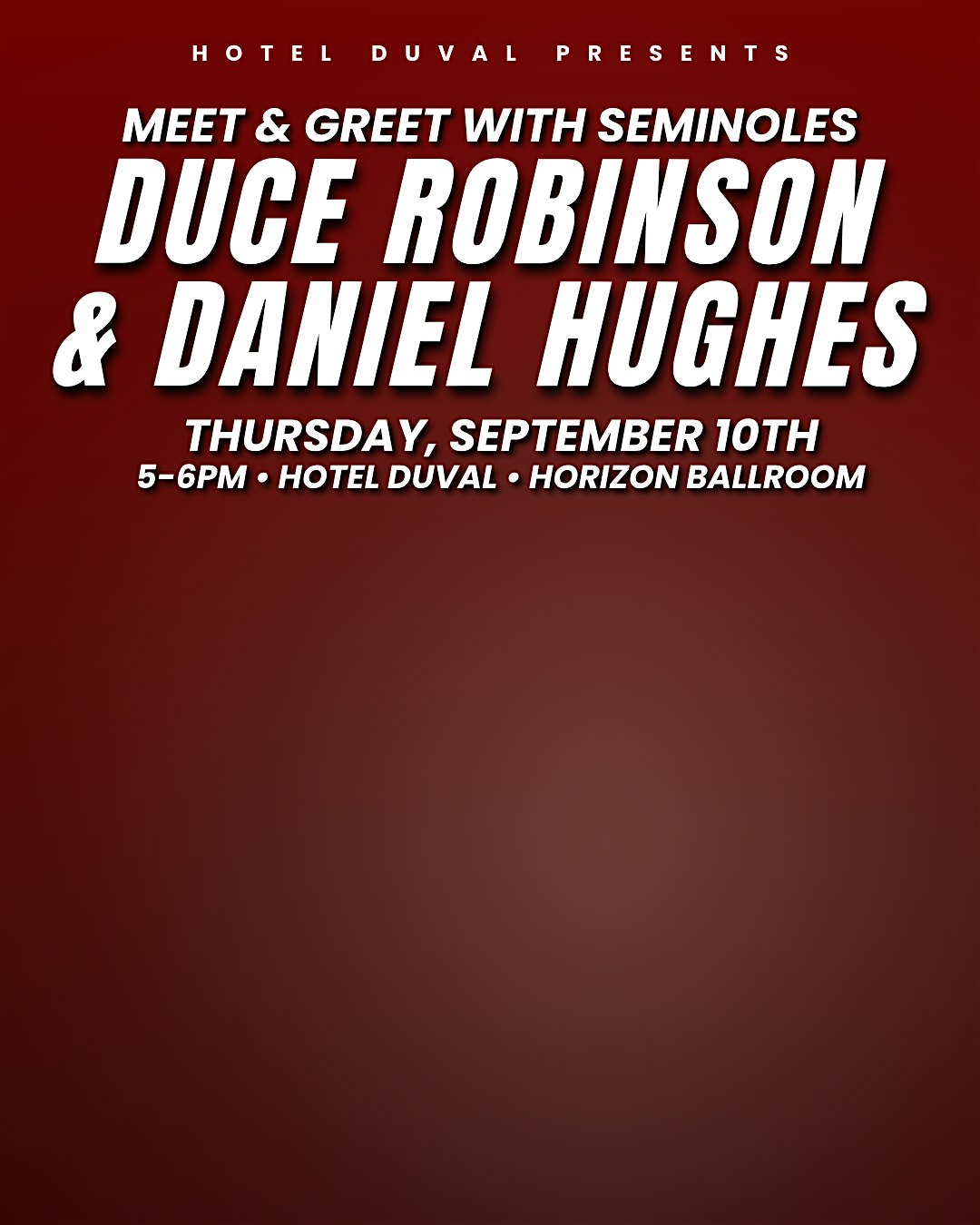 Meet & Greet with Duce Robinson & Daniel Hughes