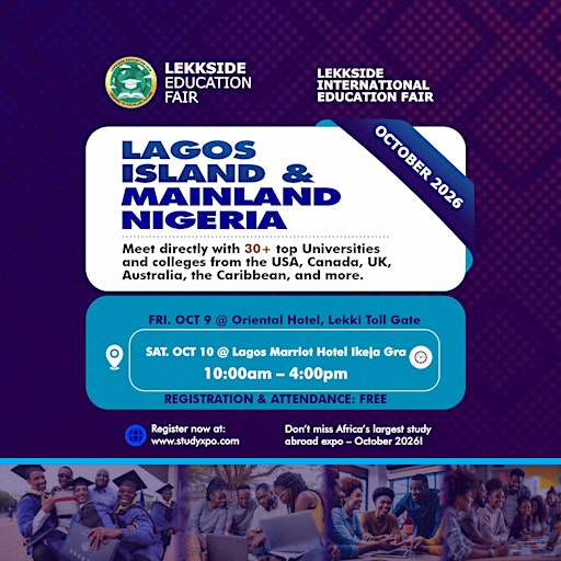 Lekkside International Education Fair -Lagos Island October 2026