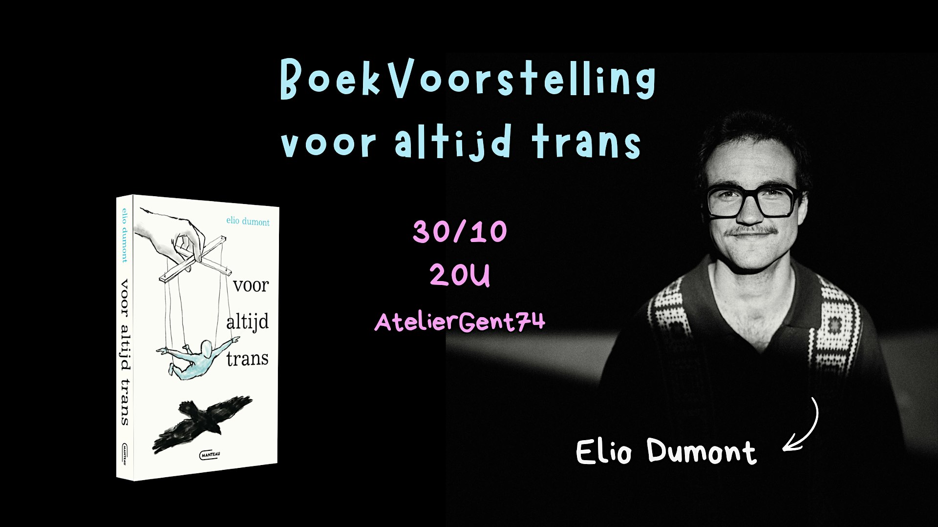 BoekVoorstelling 'Voor altijd trans' - Elio Dumont
