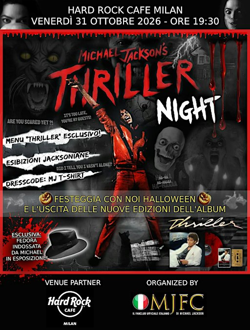 THRILLER NIGHT - MJFC & HARD ROCK CAFE MILAN