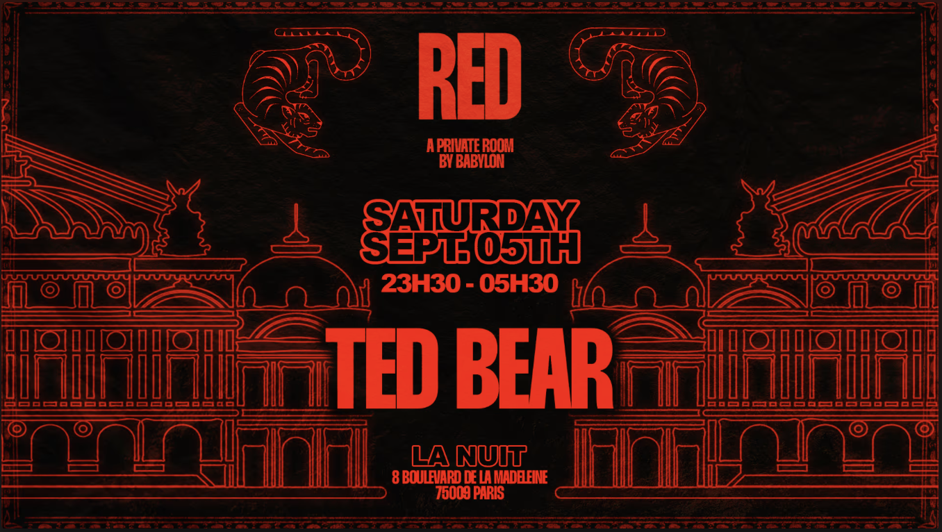 RED INVITE TED BEAR