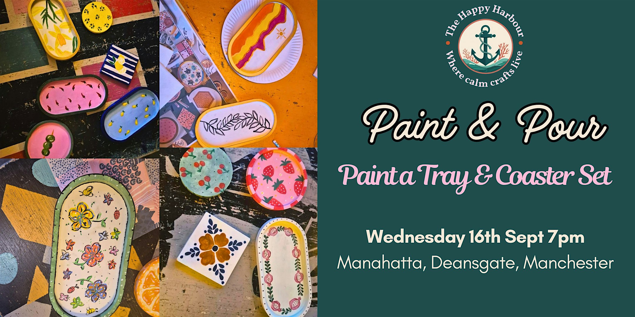 Paint & Pour: Create Your Own Tray & Coaster Set
