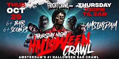 The Fright Crawl | Amsterdam Halloween Bar Crawl 2026 | Thursday, October 29