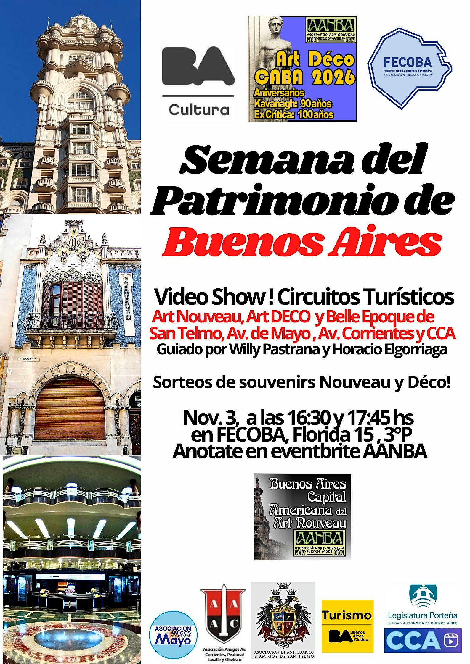 Guía e info: los mejores circuitos turísticos  Art Nouveau y Déco porteños