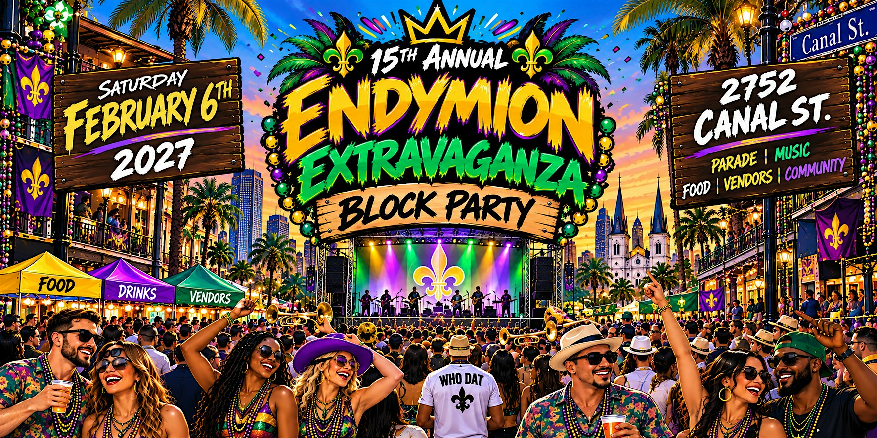 15th Annual  Endymion Extravaganza Block Party