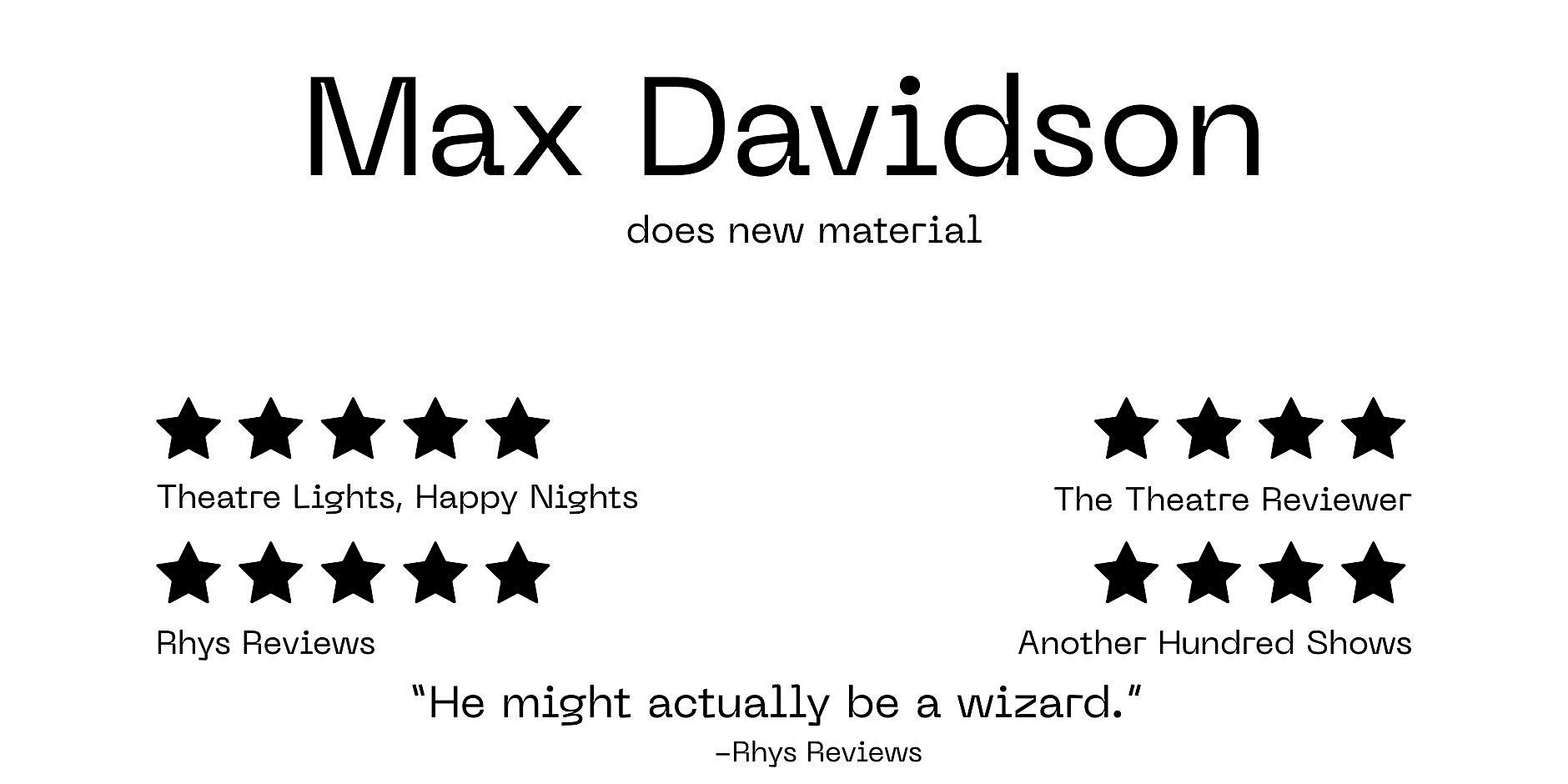 Max Davidson does new material