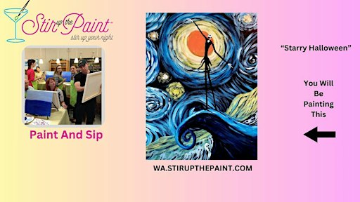 Seattle Halloween Day Paint and Sip, Paint Night With Stir Up The Paint