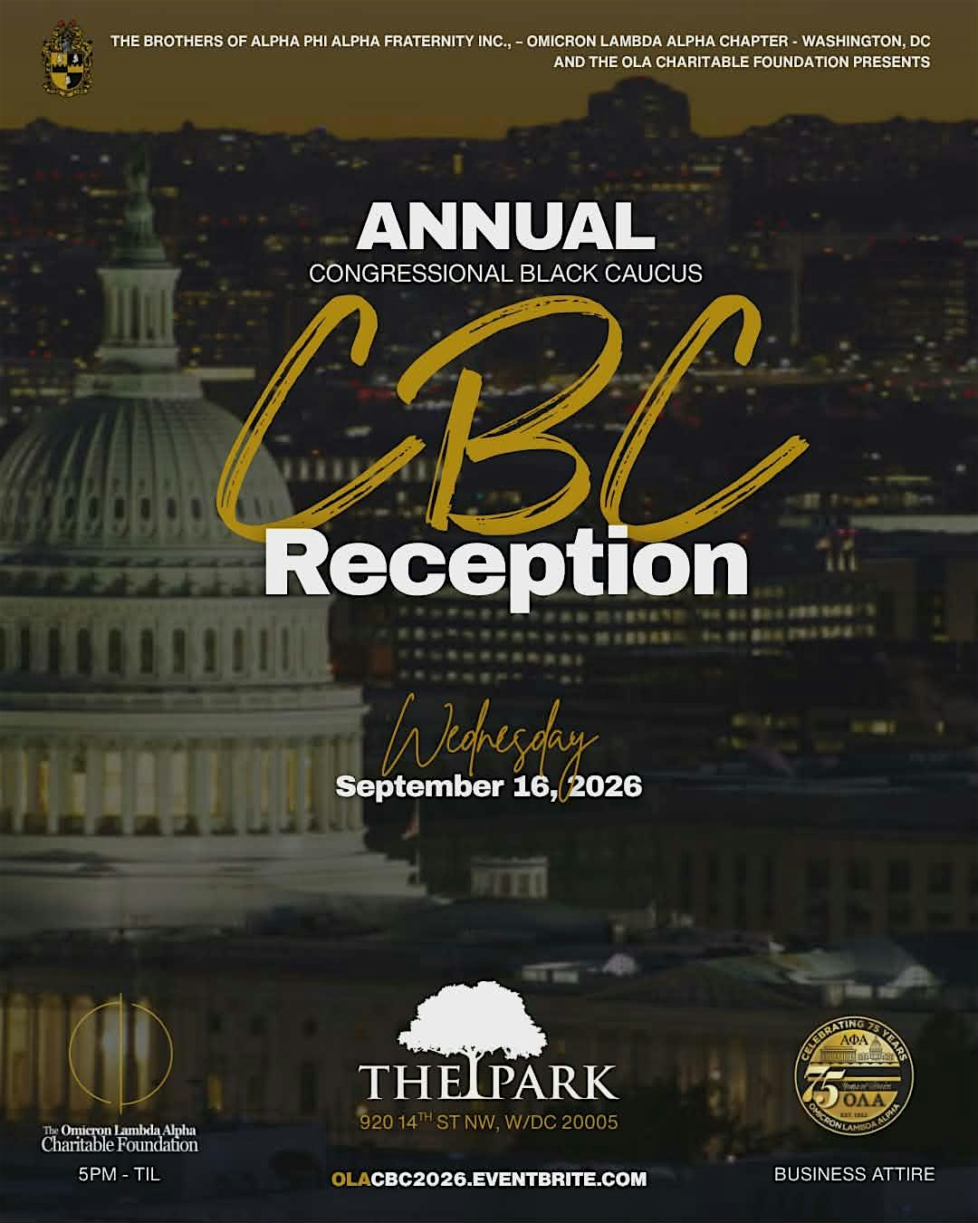 The Alpha Phi Alpha Fraternity, Inc. OLA Chapter CBC Reception 2026