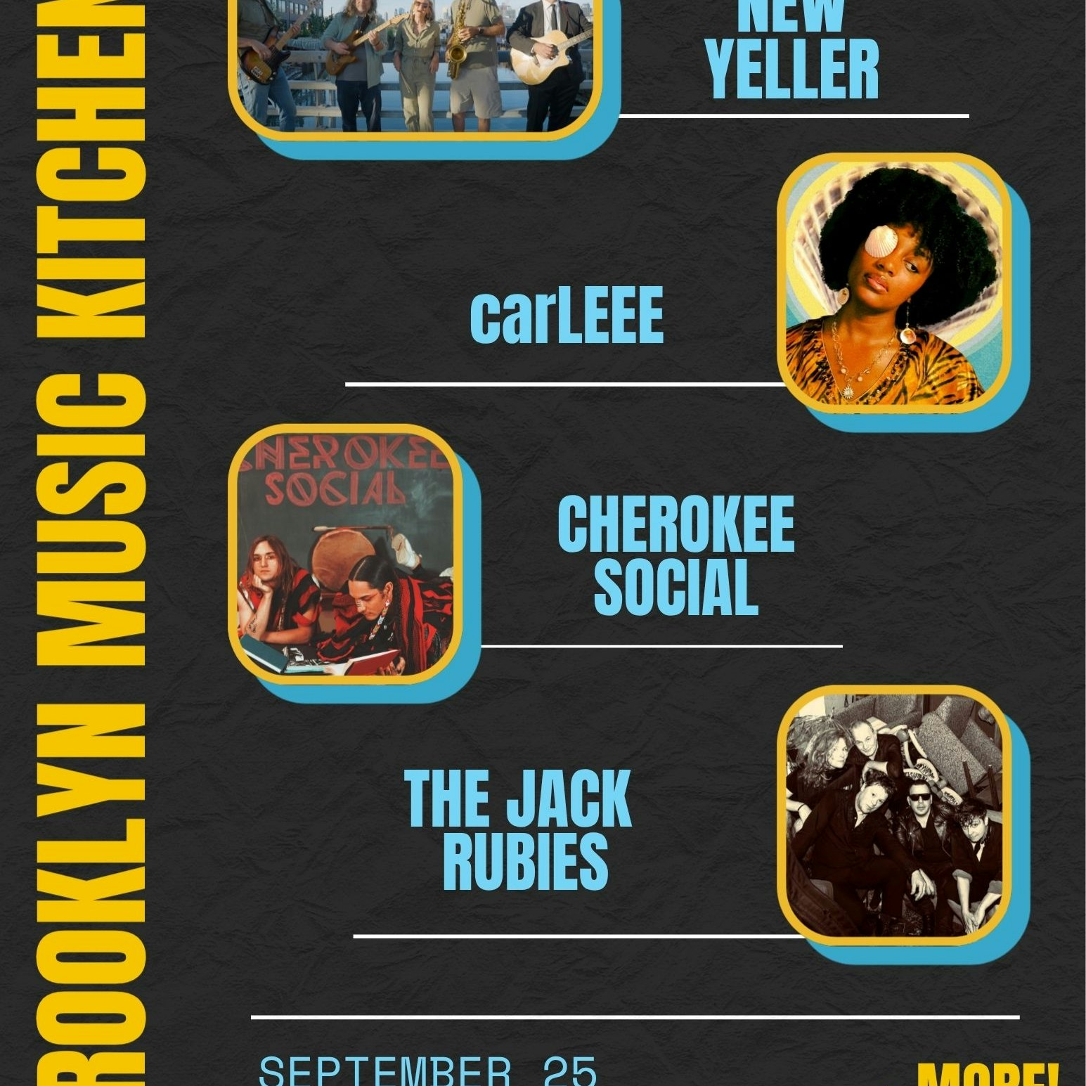 NewYeller, CherokeeSocial, TheJackRubies, carLEEE