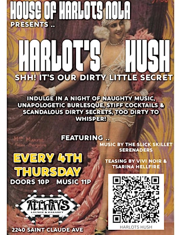 House of Harlots NOLA presents Harlots Hush
