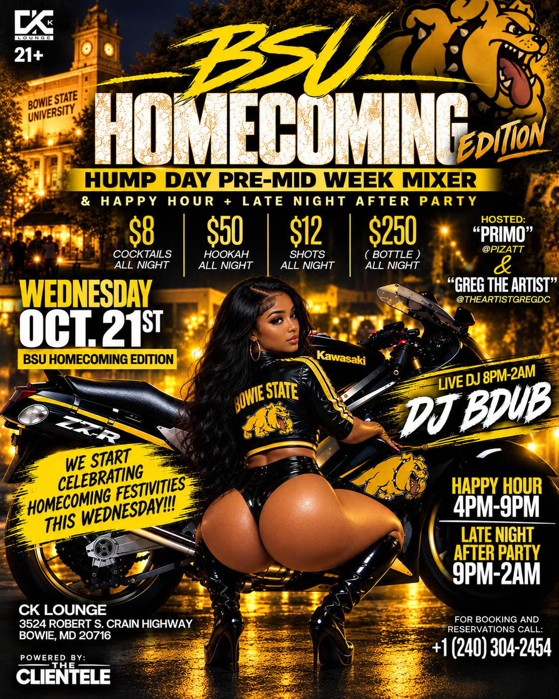 “BSU EDITION” of CLIENTELE WEDNESDAY’S “HUMP DAY HAPPY HOUR”