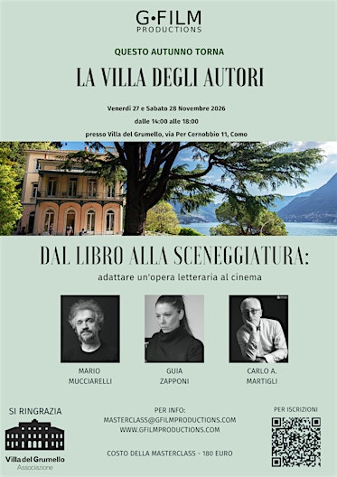 LA VILLA DEGLI AUTORI - DAL LIBRO ALLA SCENEGGIATURA