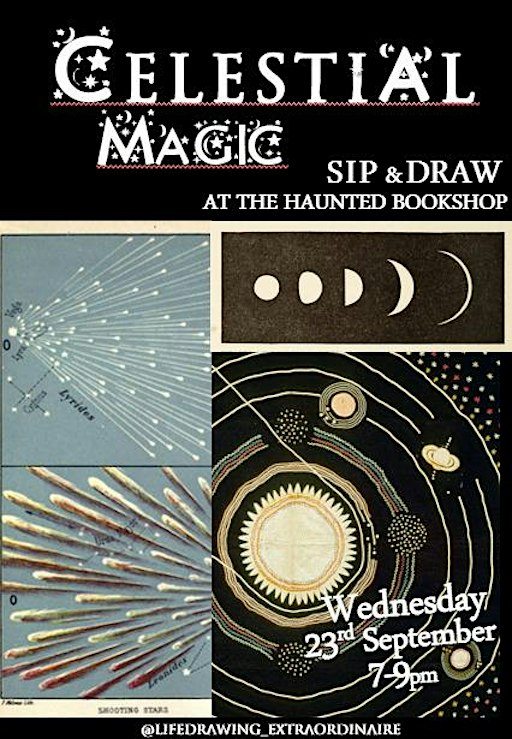 Sip & Draw at The Haunted Bookshop - Celestial Magic