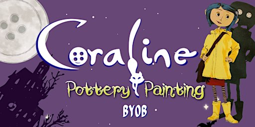 Coraline Themed Pottery Painting