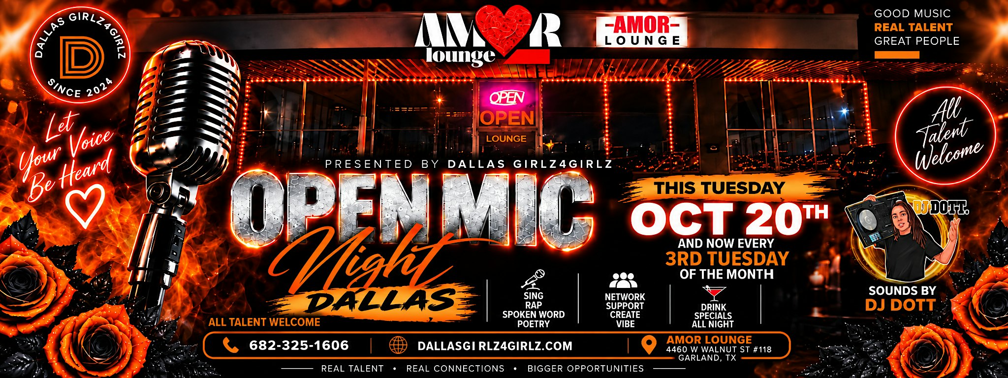 PRETTY GIRL TUESDAYS - Open Mic Night at Amour Lounge