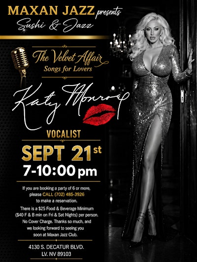 Katy Monroe live in Las Vegas at Maxan Jazz