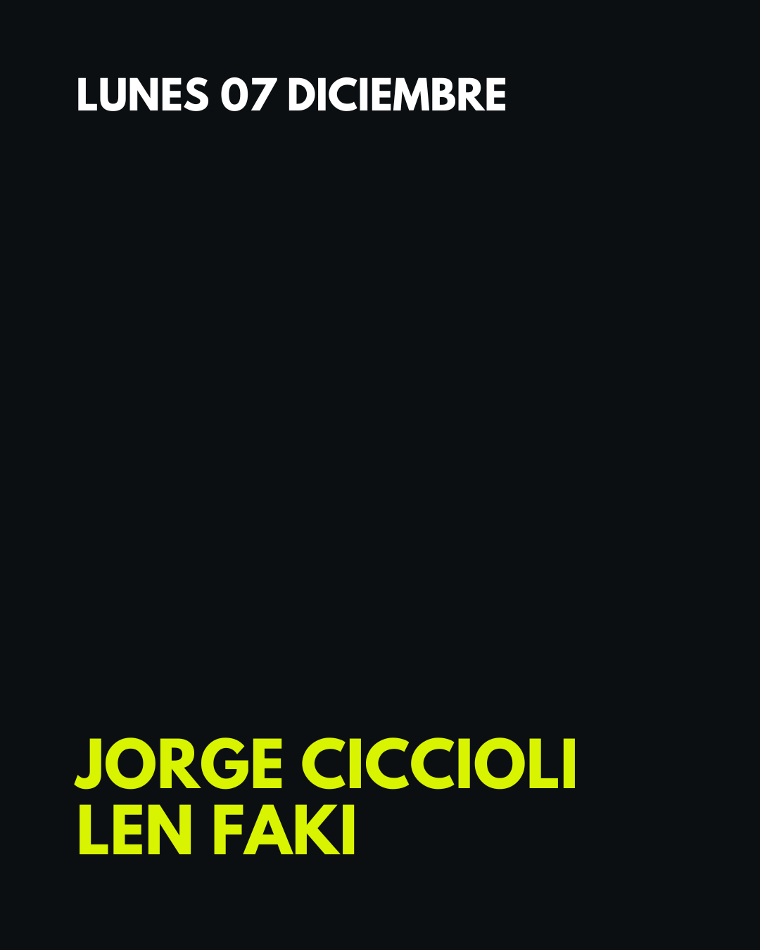 Jorge Ciccioli - Len Faki
