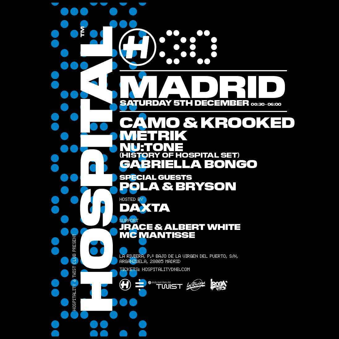 Twist Club e Iboga present: Hospitality 30th Anniversary Madrid